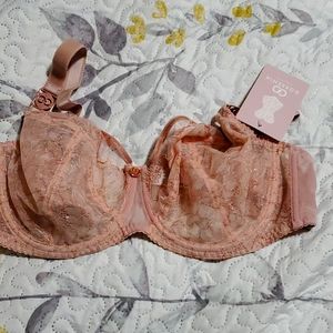 Pink lace Gorsenia Bra 36DDD